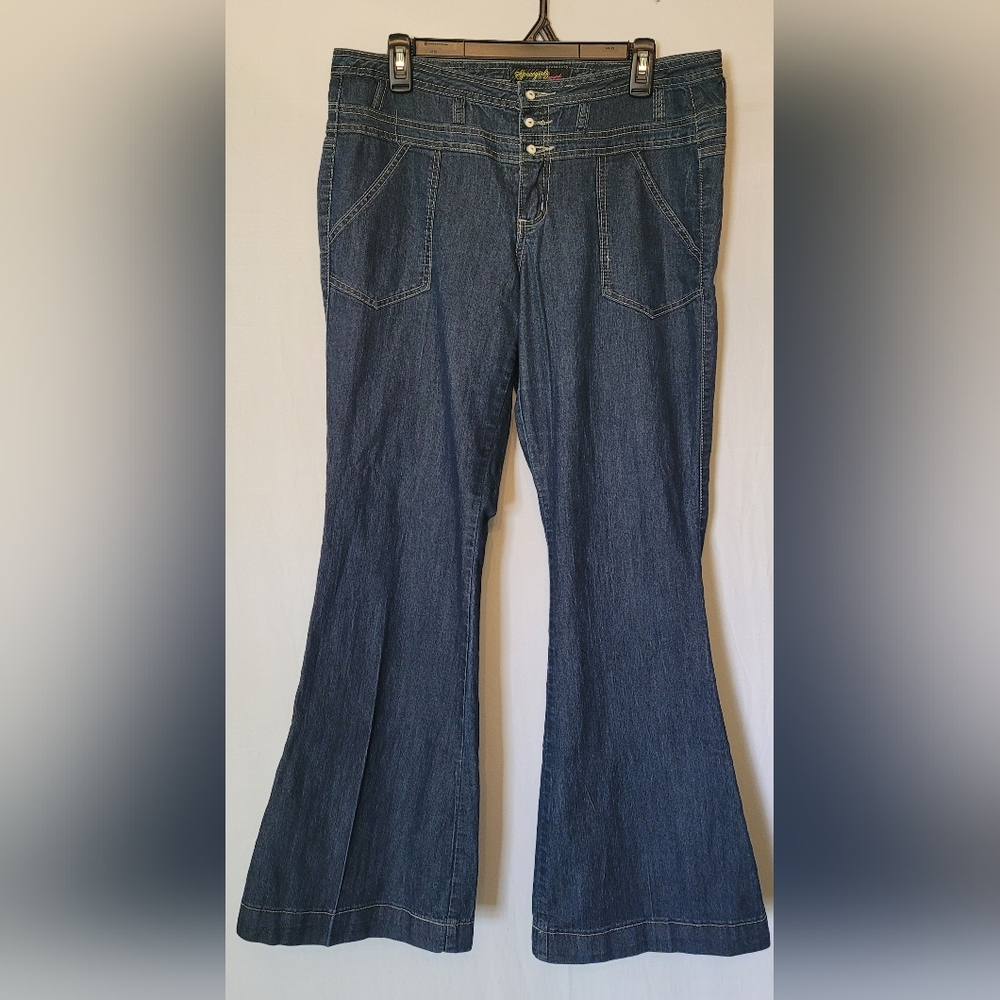 Spacegirlz Original Denim Flared Blue Jeans Size 13 Juniors